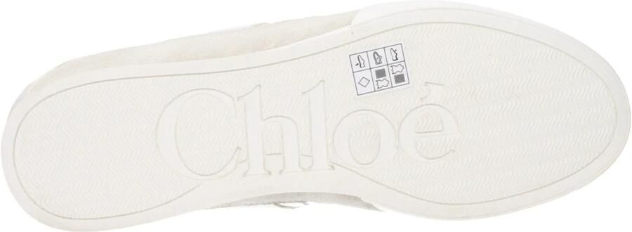 Chloé Mesh en Suede Veterschoenen White Dames - Foto 4