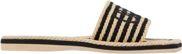 Chloé Geweven Logo Espadrille Slippers