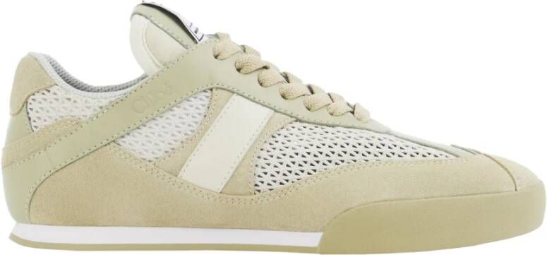 Chloé Groene Leren Sneakers Stijlvol Model