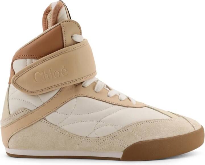 Chloé Hoge Lace-up Sneakers met leren band