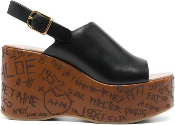 Chloé Iconische sleehak sandalen met liefdesberichten