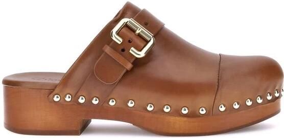 Chloé Jeannette Mules met Houten Platform