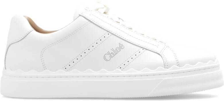 Chloé Gaatjesveter Sneakers met Platte Zool White Dames