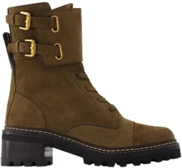 Chloé Leather boots Brown Dames