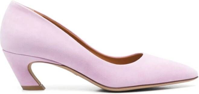 Chloé Lila Leren Pumps met Hak Purple Dames