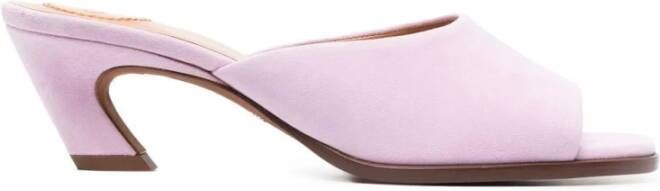 Chloé Lila Open-Toe Leren Muiltjes Purple Dames