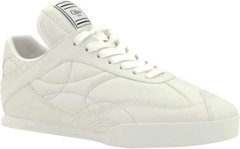 Chloé Platte zool leren sneakers met vetersluiting White Dames - Foto 2