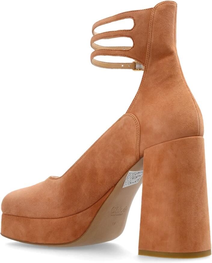 Chloé Loti Suede Platform Pumps - Foto 3
