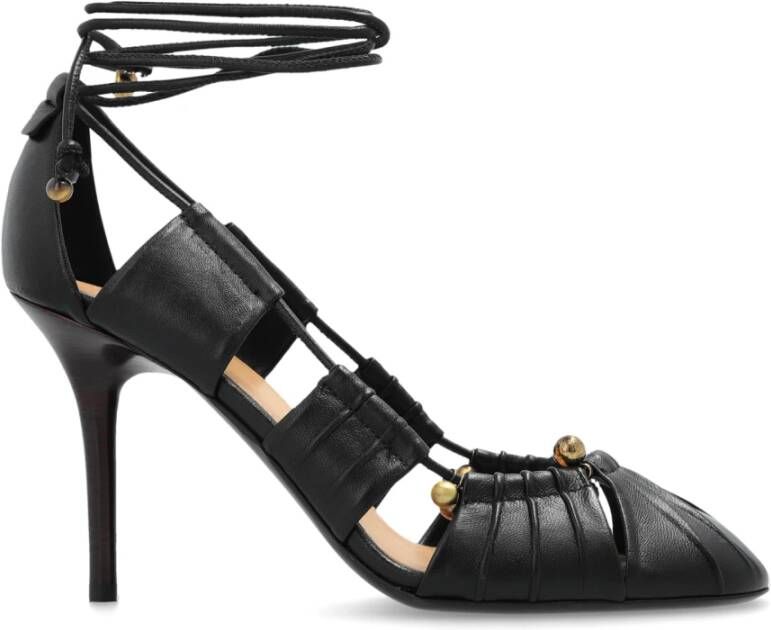 Chloé Uitgesneden Leren Stiletto Pumps Black Dames