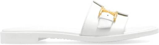 Chloé Marcie leren slides White Dames