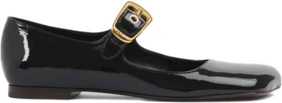 Chloé Mary-Jane Ballerina Flats Leer Goud