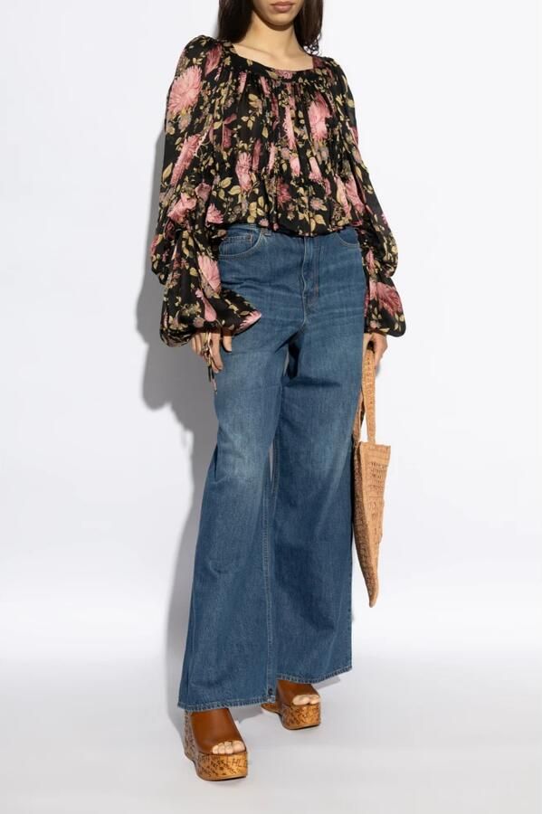 Chloé Bruine Sleehak Sneakers met Gegraveerde Decoraties - Foto 5