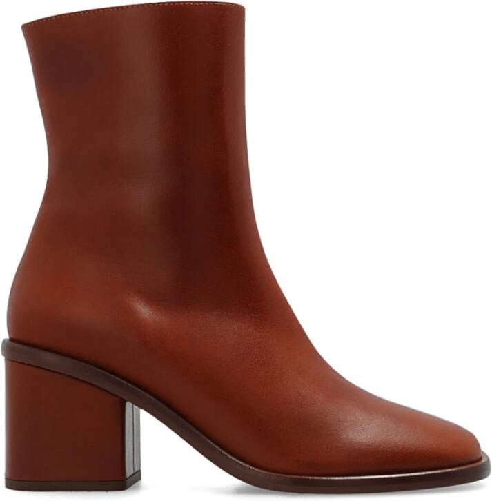 Chloé Boots & laarzen Block Heel Ankle Boots in bruin