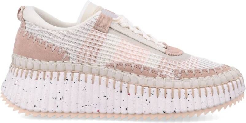 Chloé Mesh Sneakers Poeder Beige Aw25