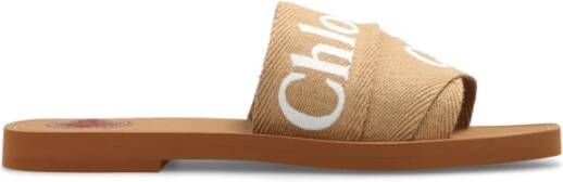Chloé Slippers & Mules Woody Flat Mule in beige