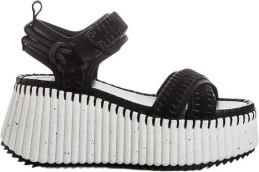 Chloé Nama leren sleehak sandalen