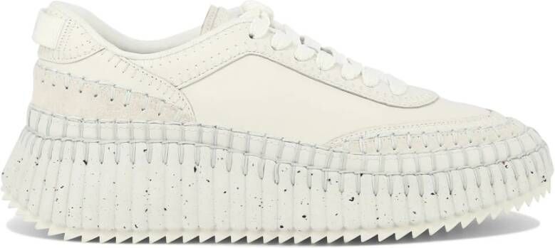 Chloé Nama Leren Sneakers White Dames
