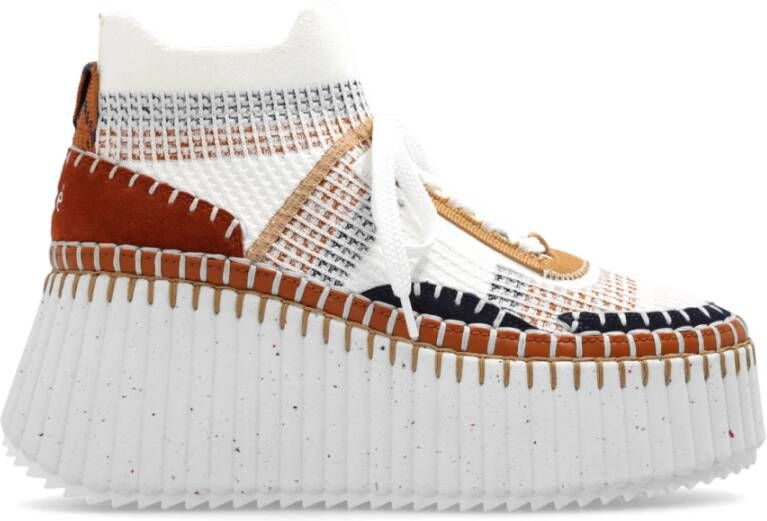 Chloé Nama sleehaksneakers Wit Dames