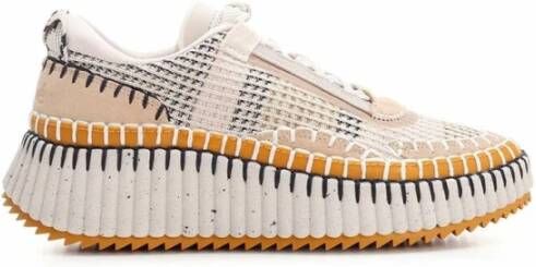 Chloé Transparante Vetersneakers met reliëflogo Multicolor Dames