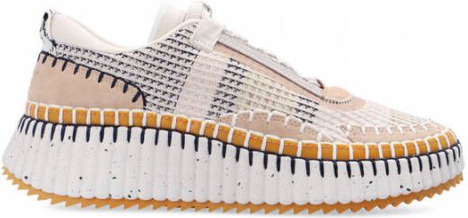 Chloé Transparante Vetersneakers met reliëflogo Multicolor Dames