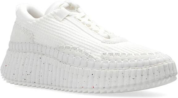 Chloé Mesh Veterschoenen met Gestructureerde Zool White Dames - Foto 2