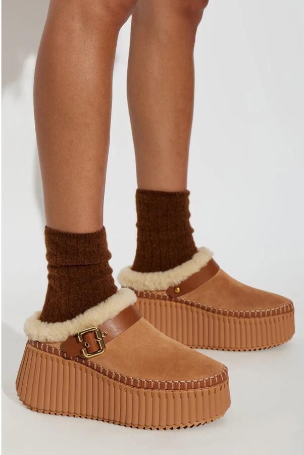 Chloé Nama Suède Platform Schoenen - Foto 7