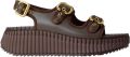 Chloé Nama Wedge Sandaal - Bruin