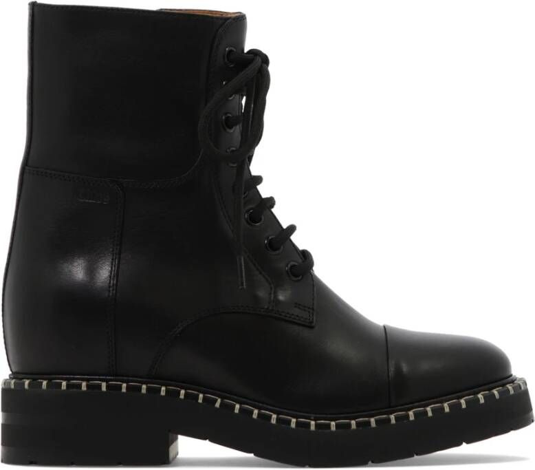 Chloé Boots & laarzen Noua Combat Bootie in zwart