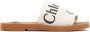 Chloé Witte Logo Canvas Sandalen Vrouw White Dames - Thumbnail 1