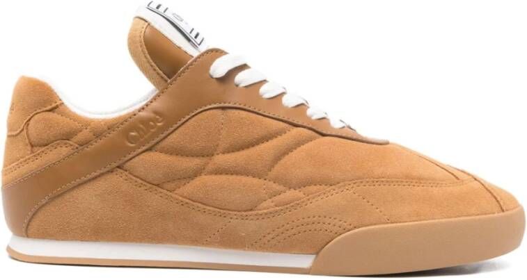Chloé Oranje Zijde Nylon Sneakers