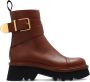 Chloé Boots & laarzen Owena Ankle Boots Smooth Leather in bruin - Thumbnail 3