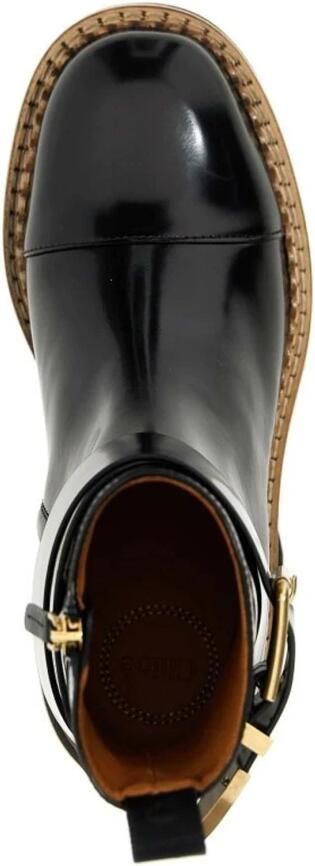 Chloé Leren Enkellaarzen met Elegant Chic Black Dames - Foto 3