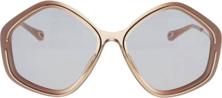 Chloé Pentagonale Zonnebril met Regenboogkleuren