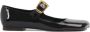 Chloé Zwarte platte schoenen met oversized gouden gesp - Thumbnail 1
