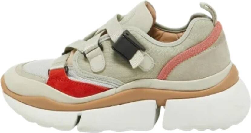 Chloé Pre-owned Canvas sneakers Gray Dames