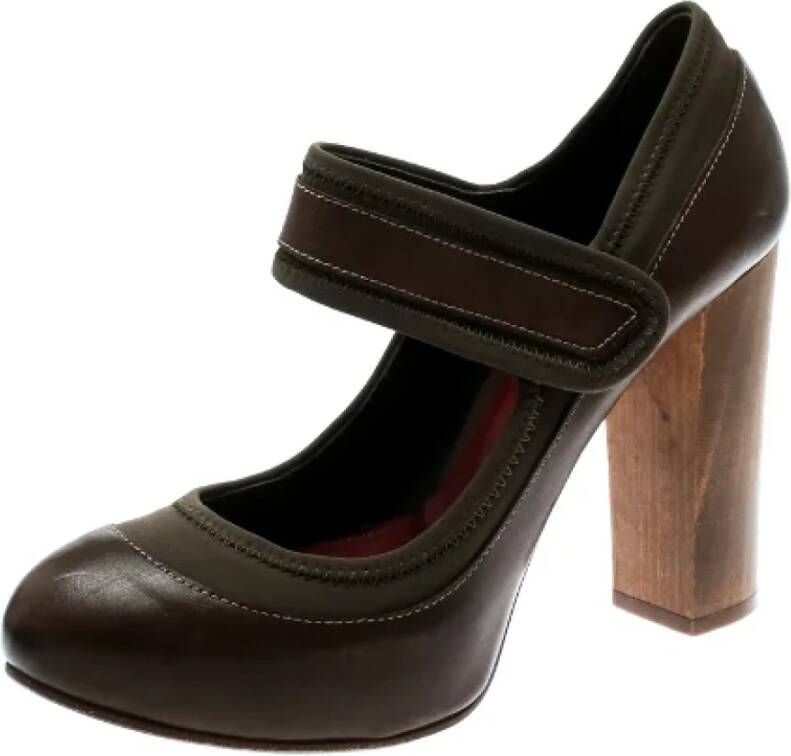 Chloé Pre-owned Fabric heels Brown Dames