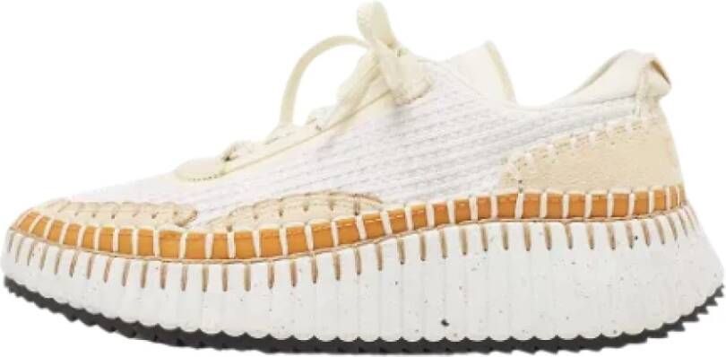 Chloé Pre-owned Fabric sneakers White Dames