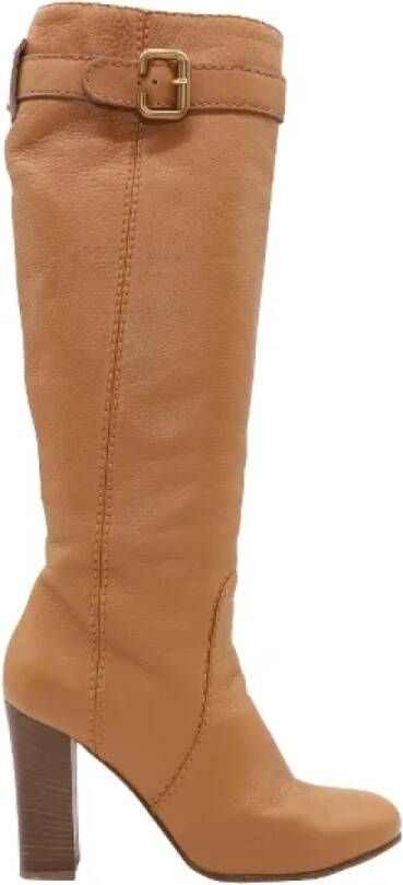 Chloé Pre-owned Leather boots Brown Dames