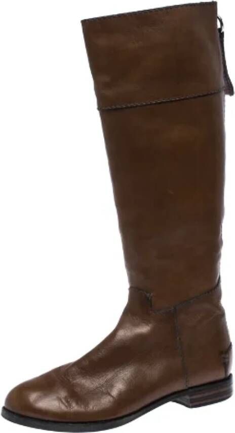 Chloé Pre-owned Leather boots Brown Dames