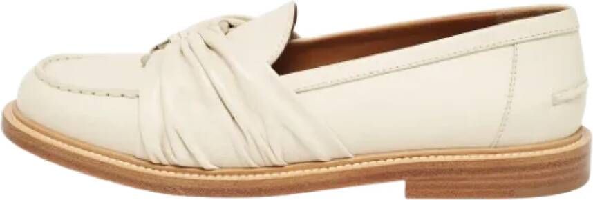 Chloé Pre-owned Leather flats Beige Dames