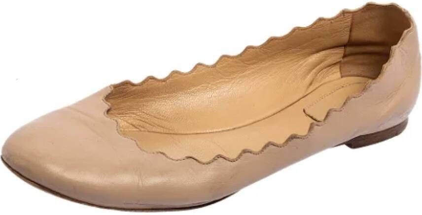 Chloé Pre-owned Leather flats Pink Dames