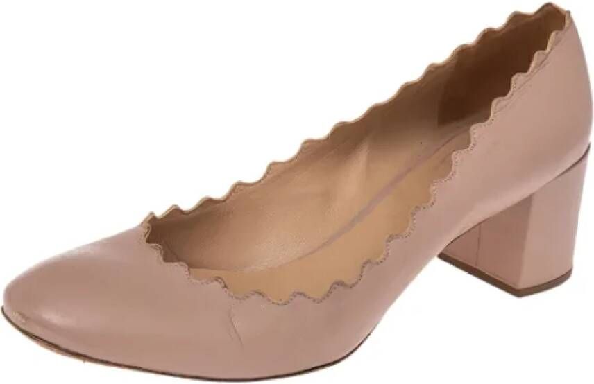 Chloé Pre-owned Leather heels Beige Dames