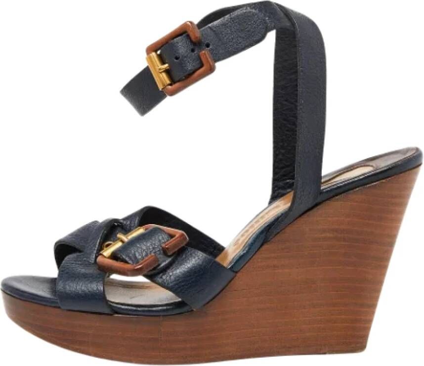 Chloé Pre-owned Leather sandals Blue Dames