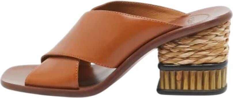 Chloé Pre-owned Leather sandals Brown Dames