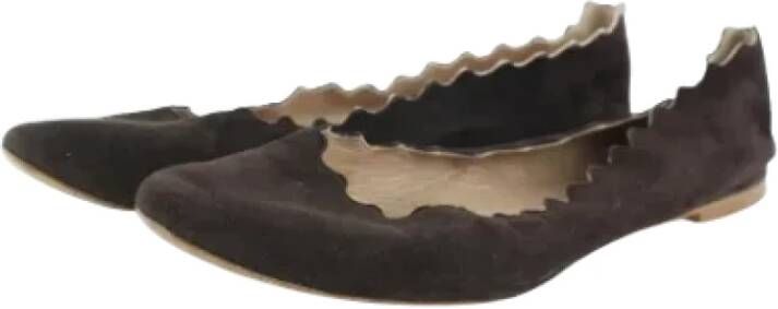 Chloé Pre-owned Platte schoenen Brown Dames