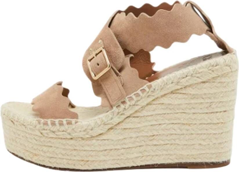 Chloé Pre-owned Suede sandals Beige Dames