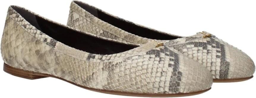 Chloé Python Ballerina Flat Slip-on Leer - Foto 3