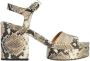 Chloé Python reliëf platform sandalen Grijs Dames - Thumbnail 1