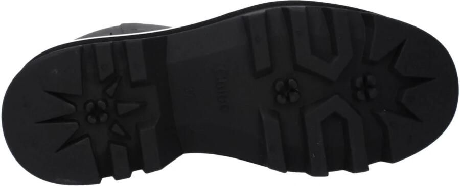 Chloé Zwarte Laarzen met Logo in Reliëf en Dubbele Tong - Foto 3