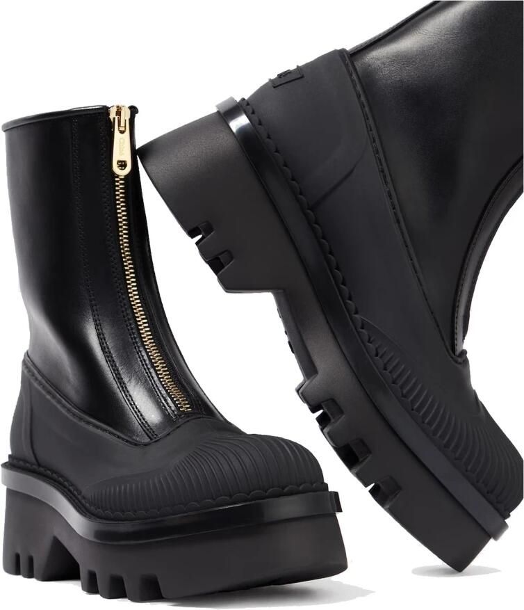 Chloé Raina leren laarzen met ritssluiting aan de voorkant - Foto 2